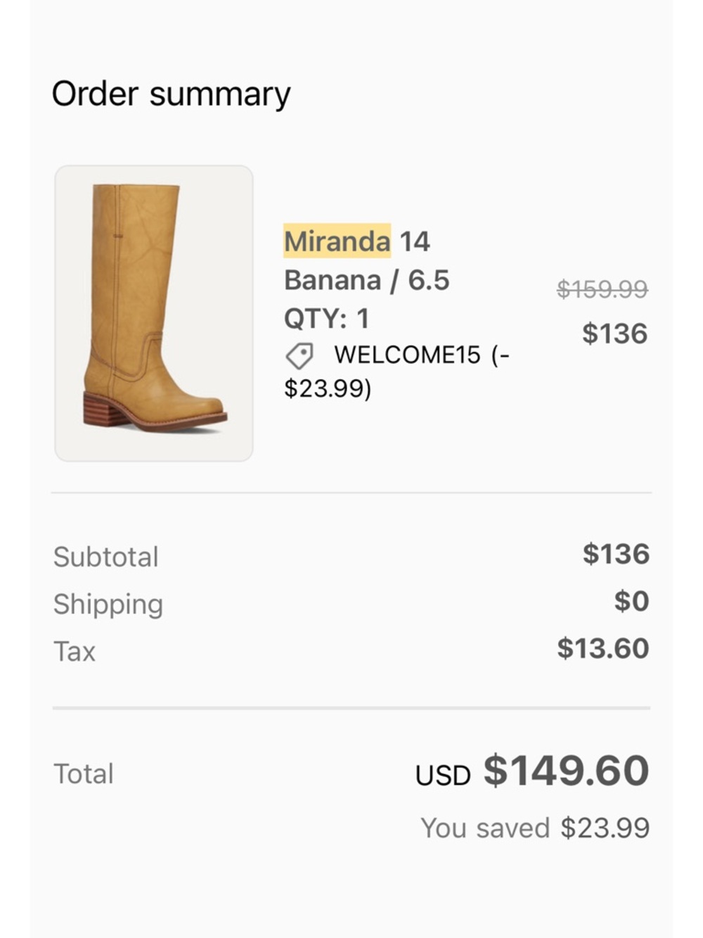 🌼 NWT / IN BOX FRYE & CO. Miranda Boots in BANANA 6.5 - Picture 16 of 16
